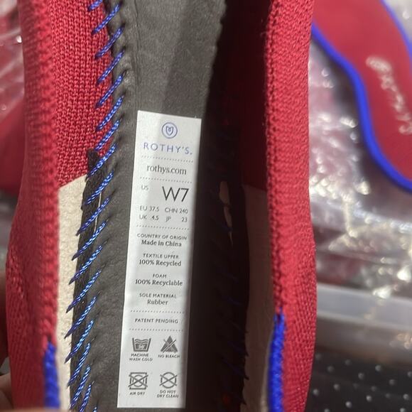 Rothys red  round toe size 7 flat woman’s flat - Picture 8 of 11